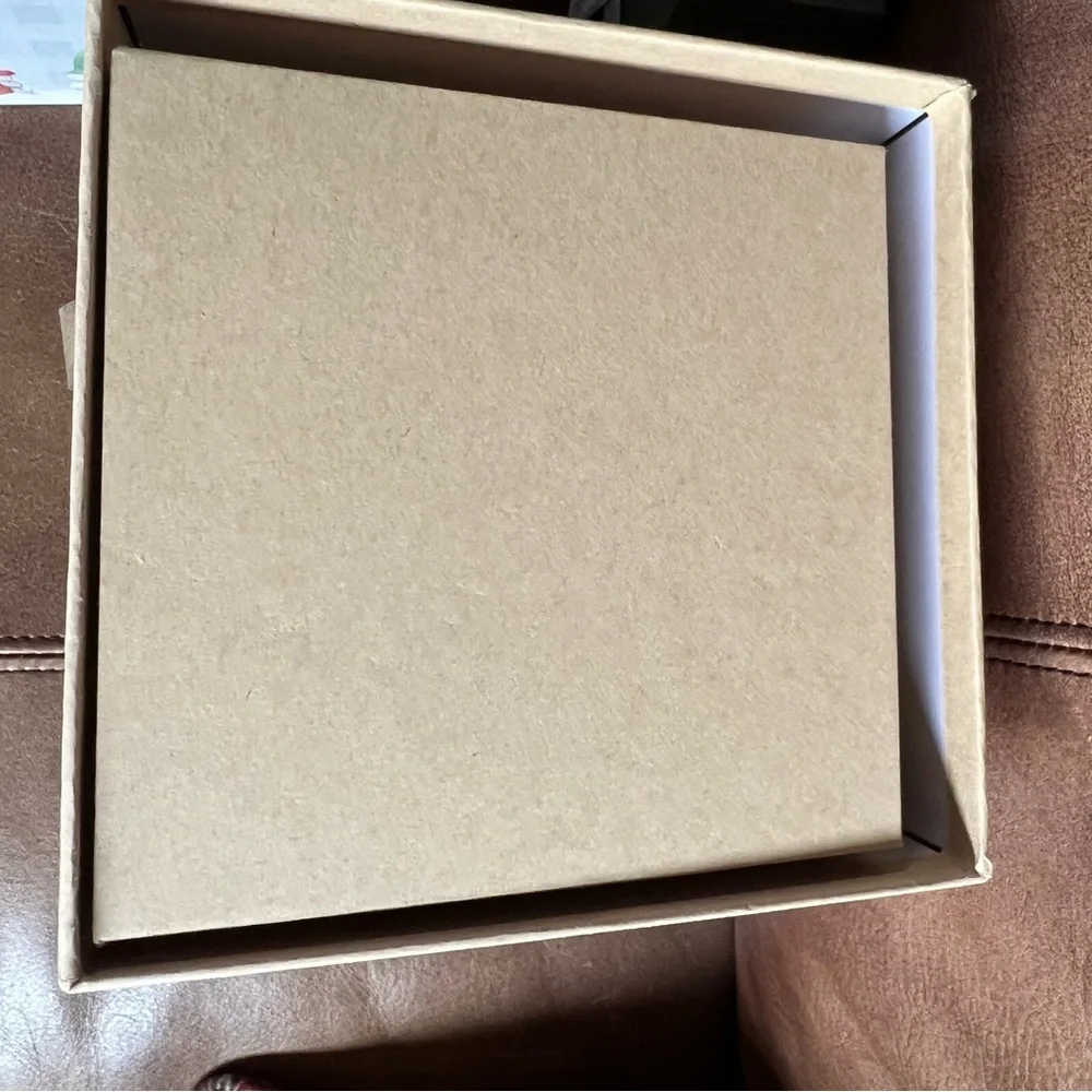 Gift Wrap 2 sets of Nesting boxes NEW NWT Christmas and natural cardboard